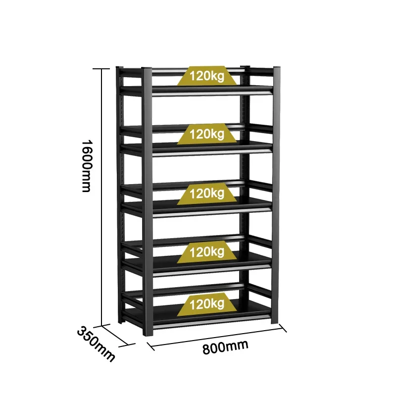 Морги, тяжелый склад, 5-слойная металлическая полка для обуви, складские гаражные полки, стальная полка для хранения без болтов