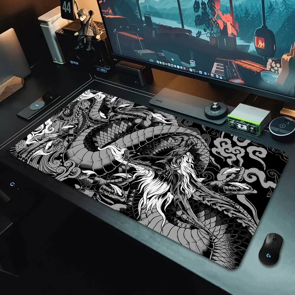 China Dragon Large Mouse Pad New Gamer Carpet Table Mat XXL Gaming Mousepad Long Padding Desktop Accessories Keyboard MousePads