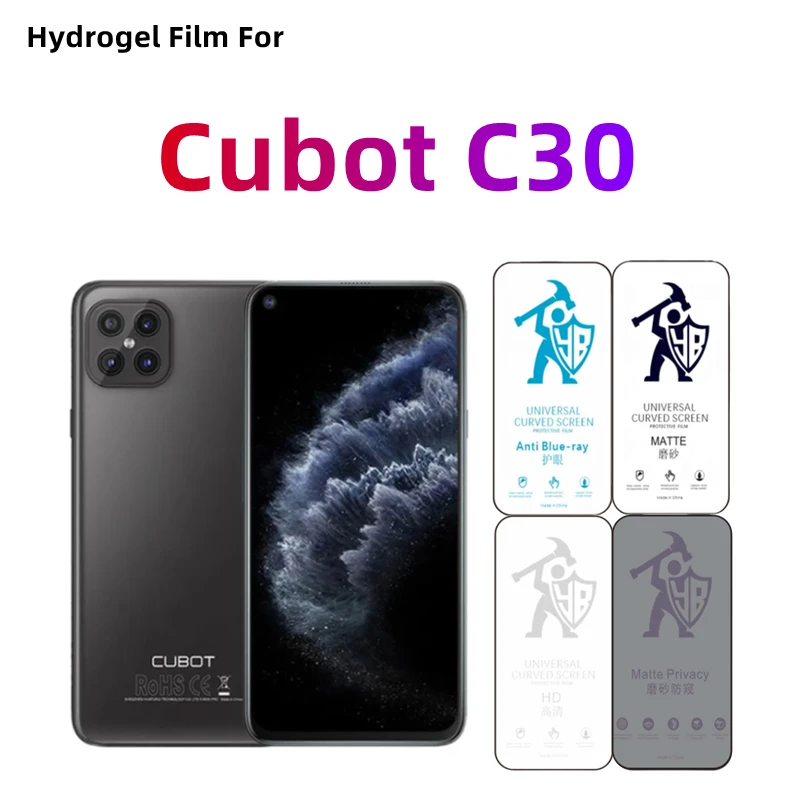 2 uds película de hidrogel mate para Cubot C30 HD Protector de pantalla para Cubot C30 cuidado de los ojos privacidad Anti espía película protectora mate