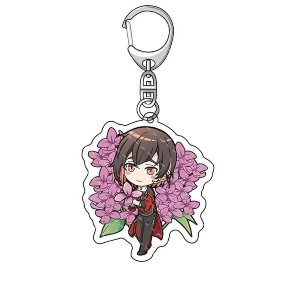 أنيمي نو كرنفال تأثيري الاكريليك سلاسل المفاتيح العالم الجديد كرنفال زهرة سلسلة الشكل أستر بليد كوينسي قلادة كيرينغ المشجعين هدية
