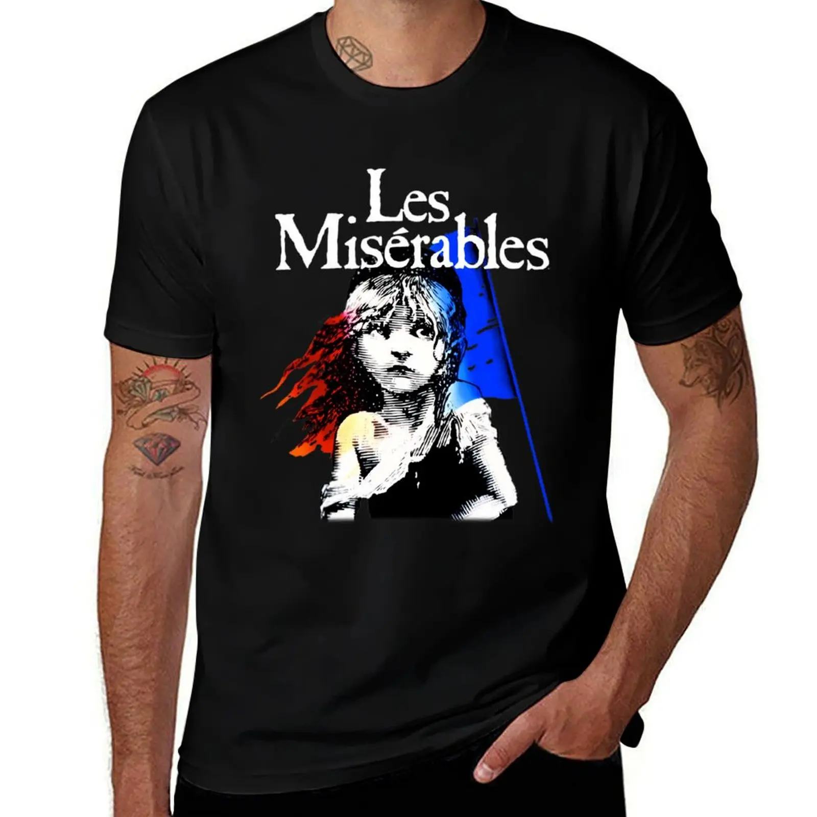 

Les Miserables ( Black ) T-Shirt Casual Fashion Short Sleeve Cotton T-Shirt