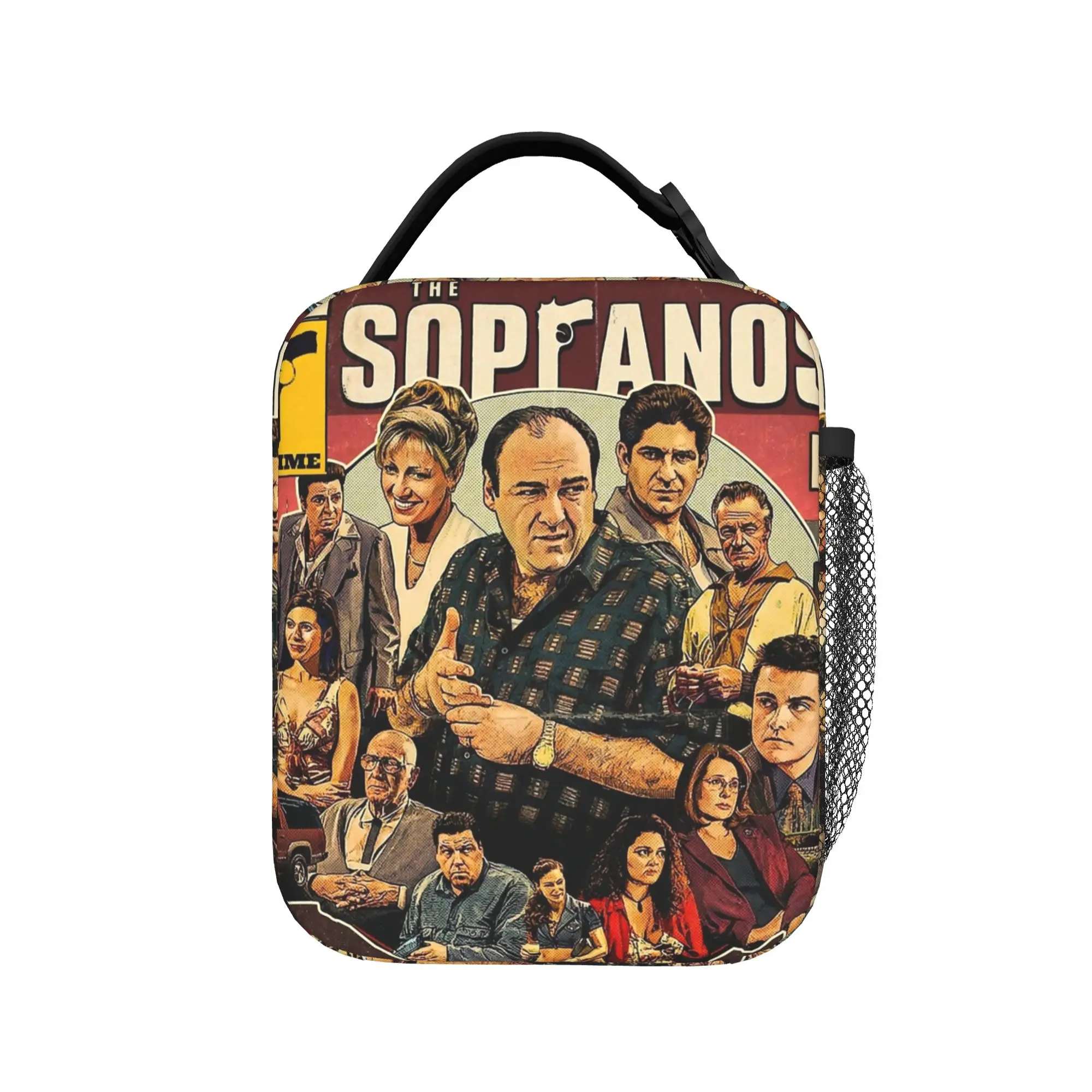 Tony Sopranos Comic Cover Retro Art  Insulated Lunch Bag Thermal Bag Lunch Container Tote Lunch Box Food Bag College  Outdoor