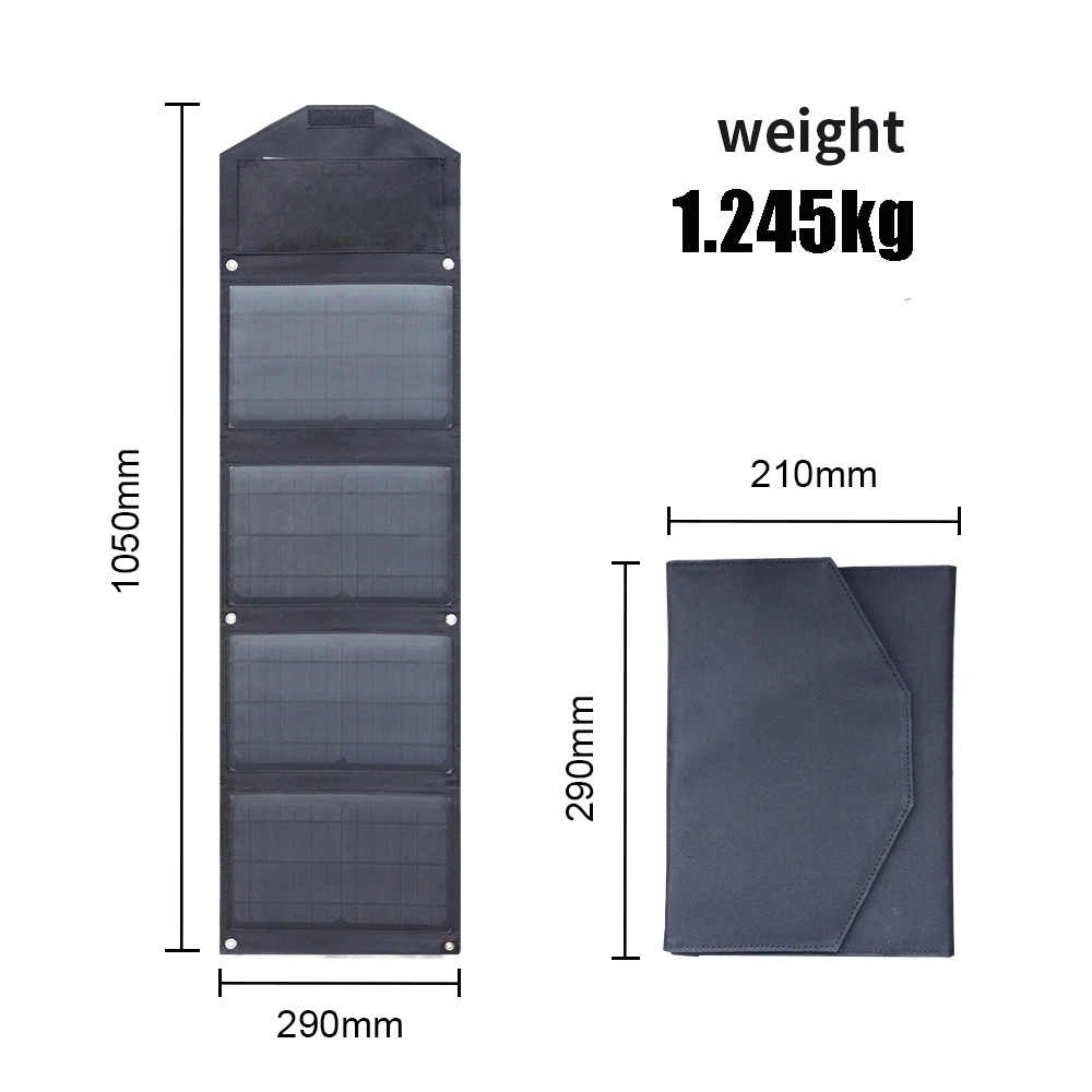 40w plegable panel solar 5v usb portátil solar cargador de teléfono móvil banco de energía camping senderismo mochila al aire libre DHL