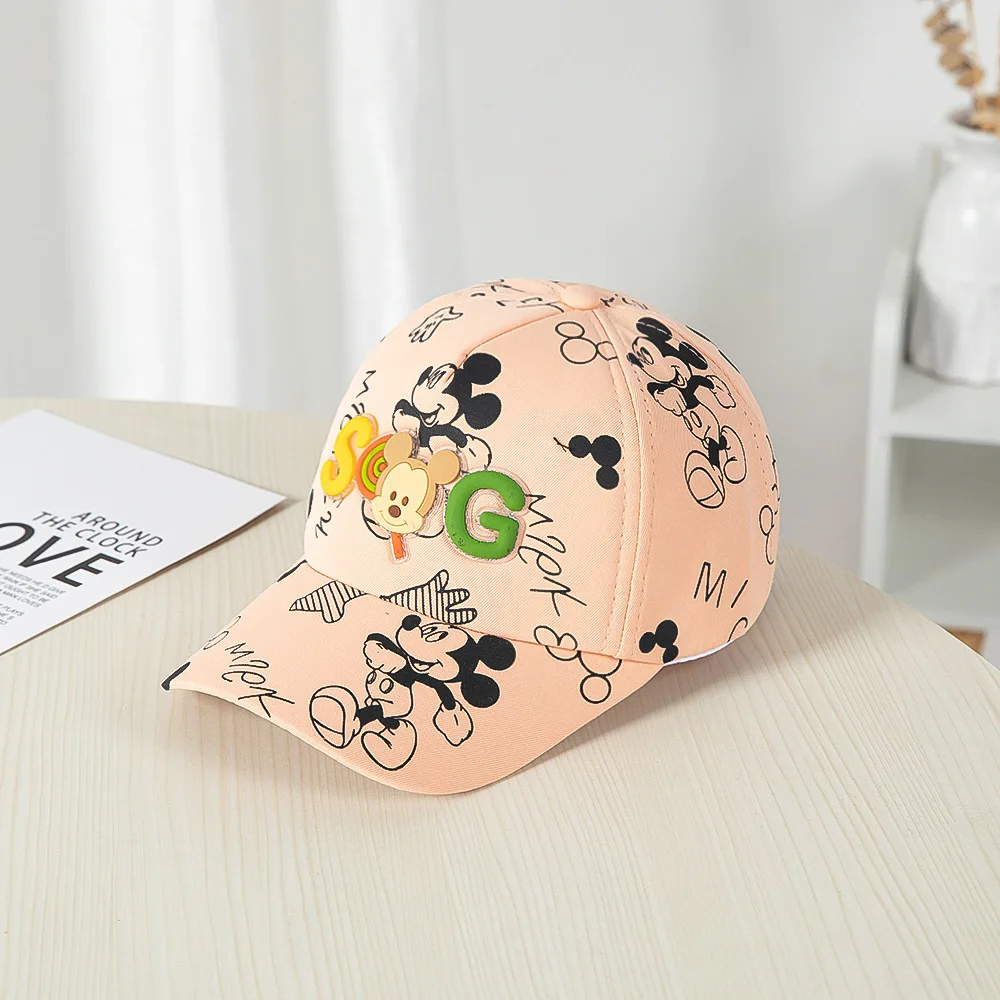 Disney Mickey Mouse Hat Cartoon Cute Mickey Mouse Children\'s Sun Hat Cotton Peaked Cap Baseball Cap Boy Girl Outdoor Hats