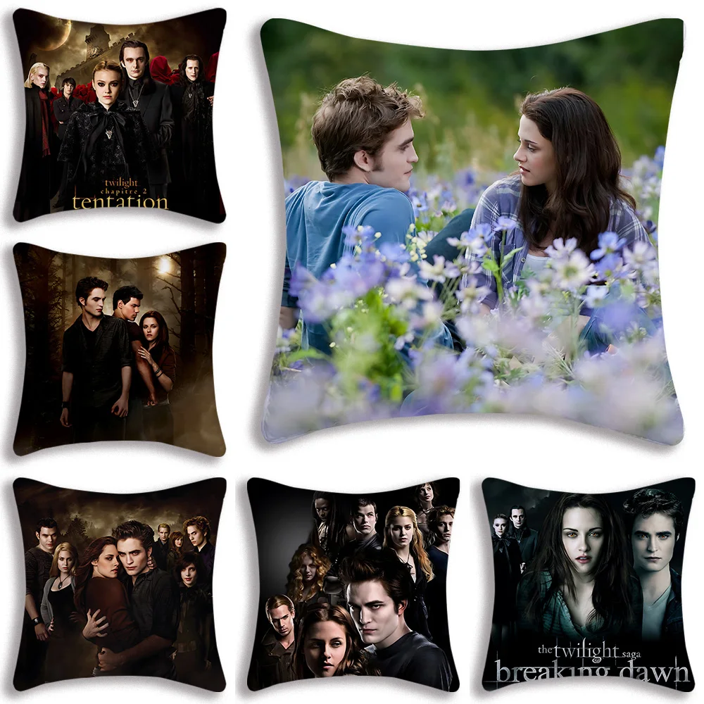 Movie T-Twilight Pillow Covers Cartoon Sofa Decorative Home Double-sided Printing Short Plush Cute Cushion Cover