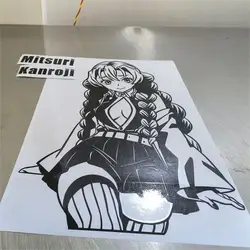 Demon Slayer Naklejka na ścianę Naklejka samochodowa Tokitou Muichirou Kanroji Mitsuri Vinyl Decor Dekoracja domu Anime