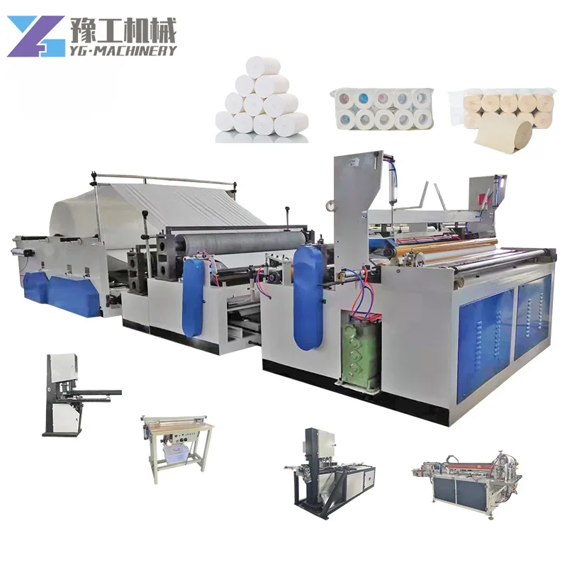 YG Automatic Perforating Toilet Paper Jumbo Roll Kitchen Towel Paper Roll Paper Mouchoir En Papier Rewinder Making Machine