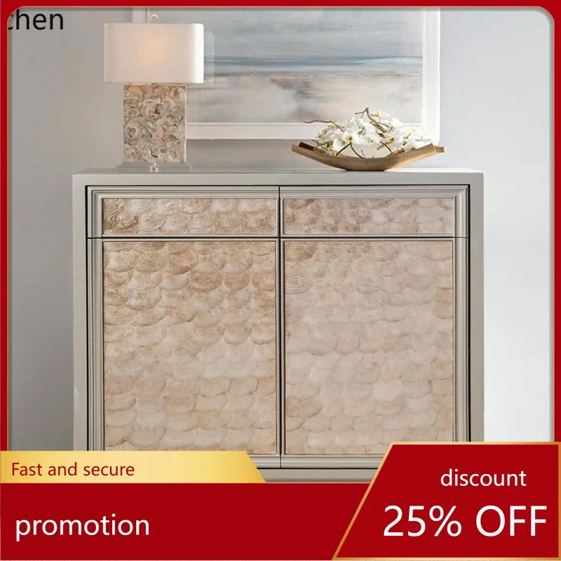YFY Shoe Cabinet High-End Shell Entryway Cabinet Hallway TV Cabinet Chest of Drawers