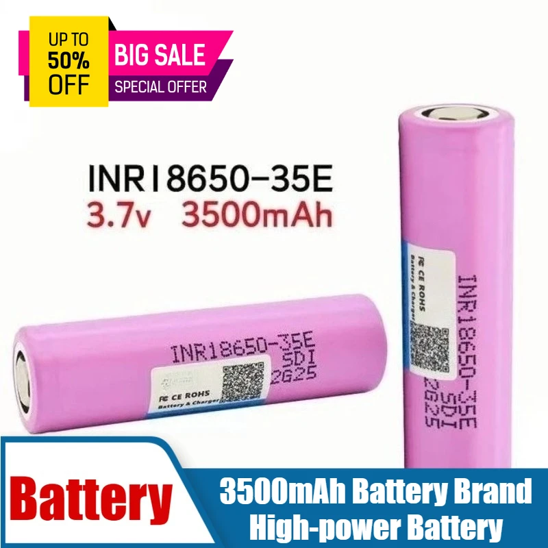 

3500mAh 3.6V Power Battery Brand INR18650-35E High-power Battery