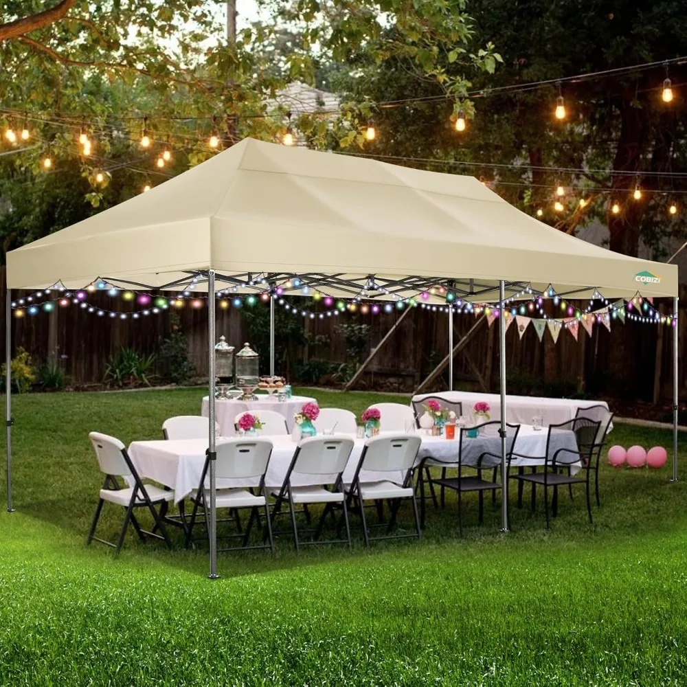 COBIZI 10x20 Heavy Duty up Canopy Tent Without Sidewall Ez Up Commercial Outdoor Canopy Wedding Party Tents for Parties All