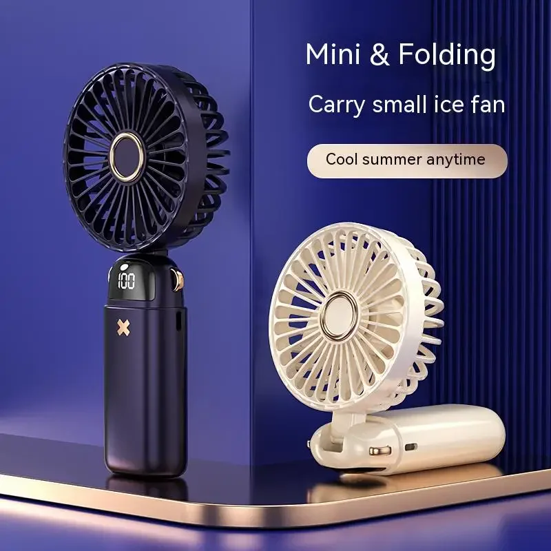 

2024 NEW Mini Handheld Small Fan Portable Portable Silent Office Desk Student on Dormitory Charging Outdoor Hand Holding Fan