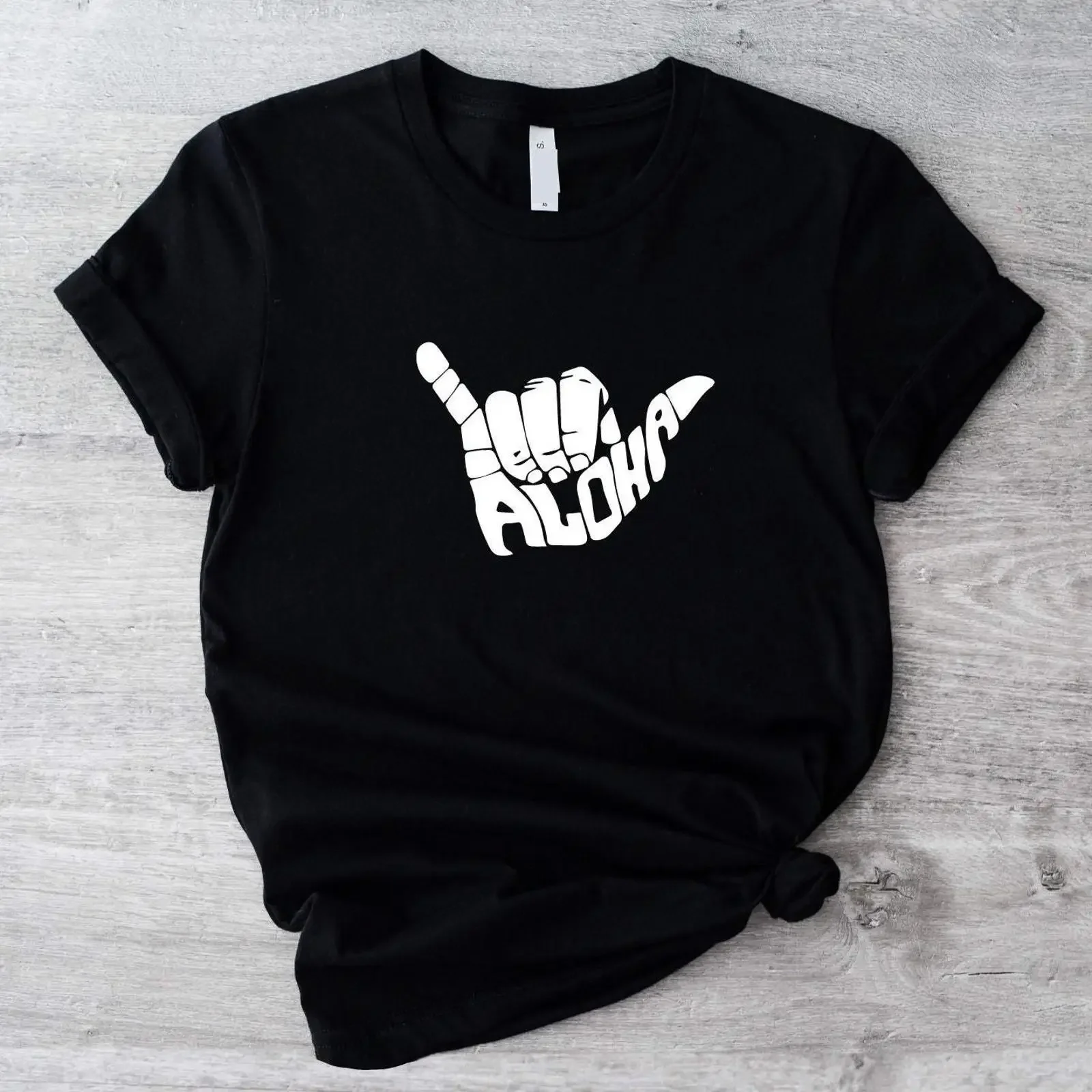 Aloha Shaka Gesture Hawaii Summer Vacation T shirt Women Casual Funny Holiday Beach for Lover vintage Washed Stylish homme