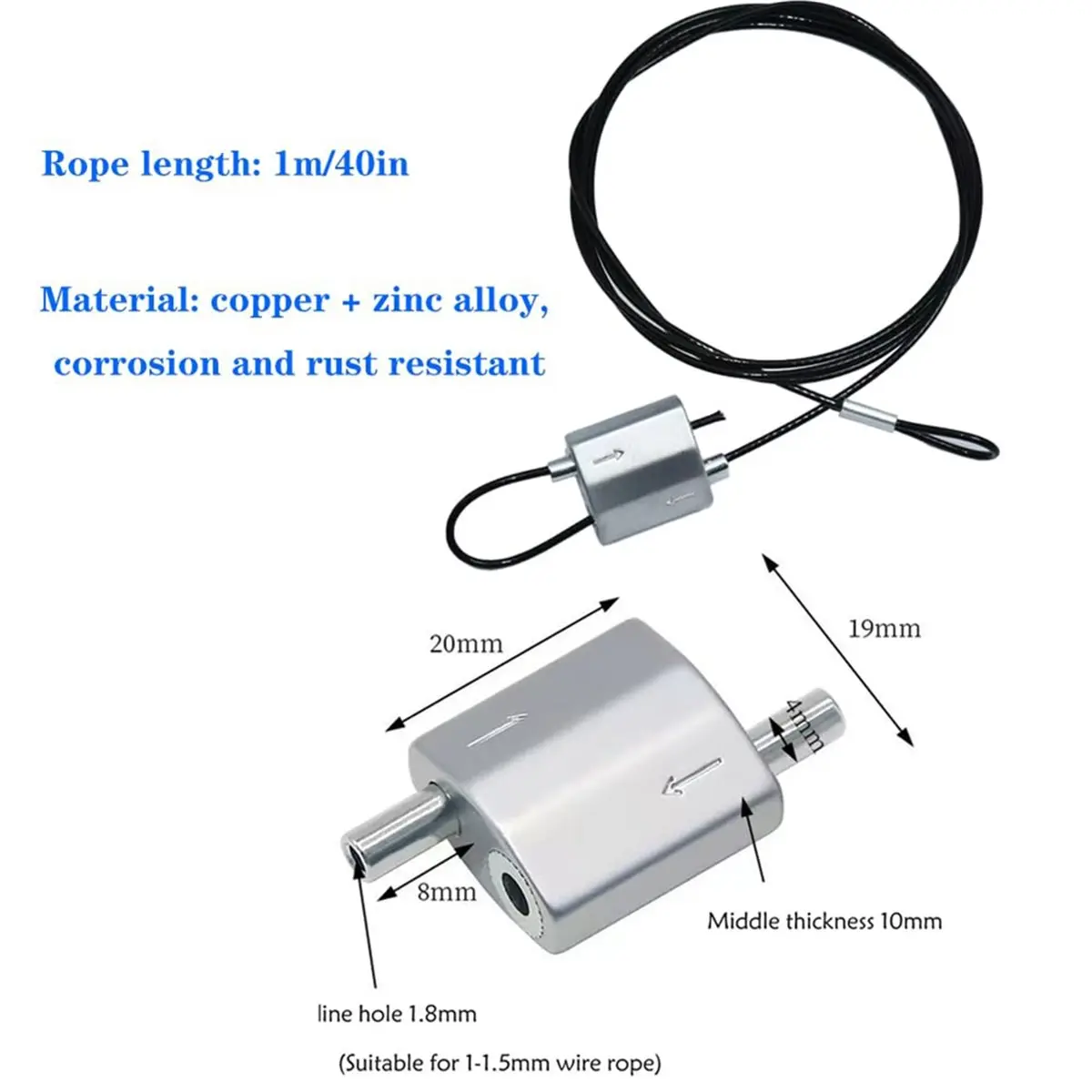 618 Mega Sale 10Pcs Stainless Steel Wire Rope Clamps, Cable Clips for Outdoor Christmas Lights, Silver (Hole Diameter 1-1.5mm)
