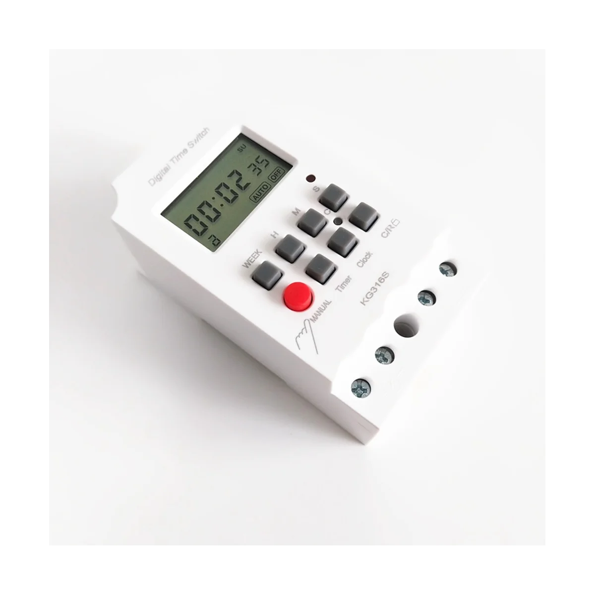 Interruptor de temporizador Digital, dispositivo electrónico programable, 220VAC 25A KG316S, 1 segundo