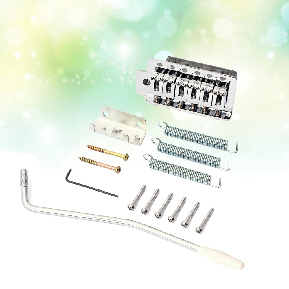 

GA205 6 String Flat ST Saddle Single Tremolo Bridge System for Electric Guitar Accessories Parts Screw-in Arm for Right (Silver)