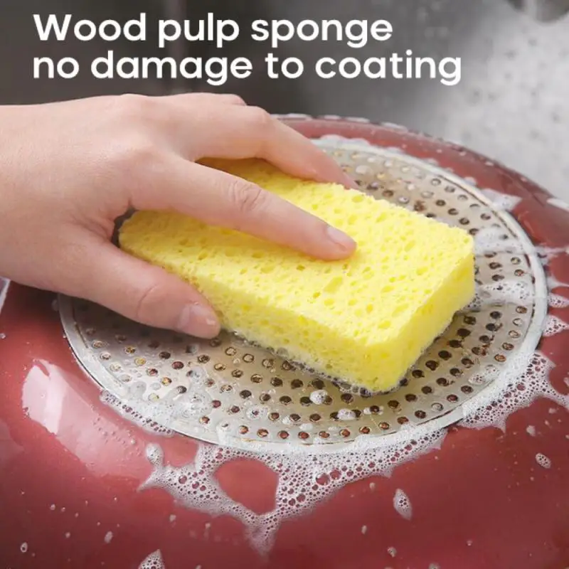 1pc Kitchen Wood Pulp Melamine Magic Sponge Eraser For Washing Dishes Cooktop Removes Rust Tableware Pan For Home Cleaning Tools