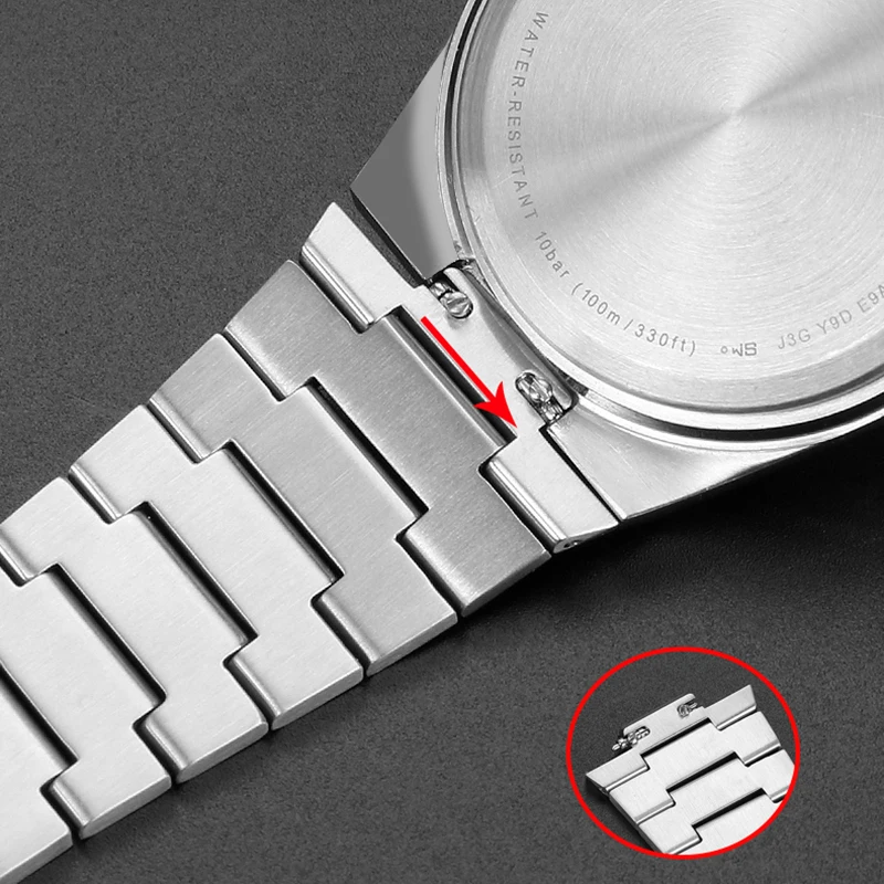 Watchband for Tissot Tissot PRX series super player T137410 male stainless steel chain fine steel watch with accessories strap