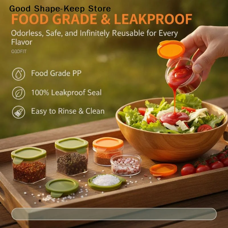 daily4Pcs Easy to Label Spice Jar Set Food Grade Squeeze Sauce Bottle Seasoning Container for Kitchen OrganizationDaily products