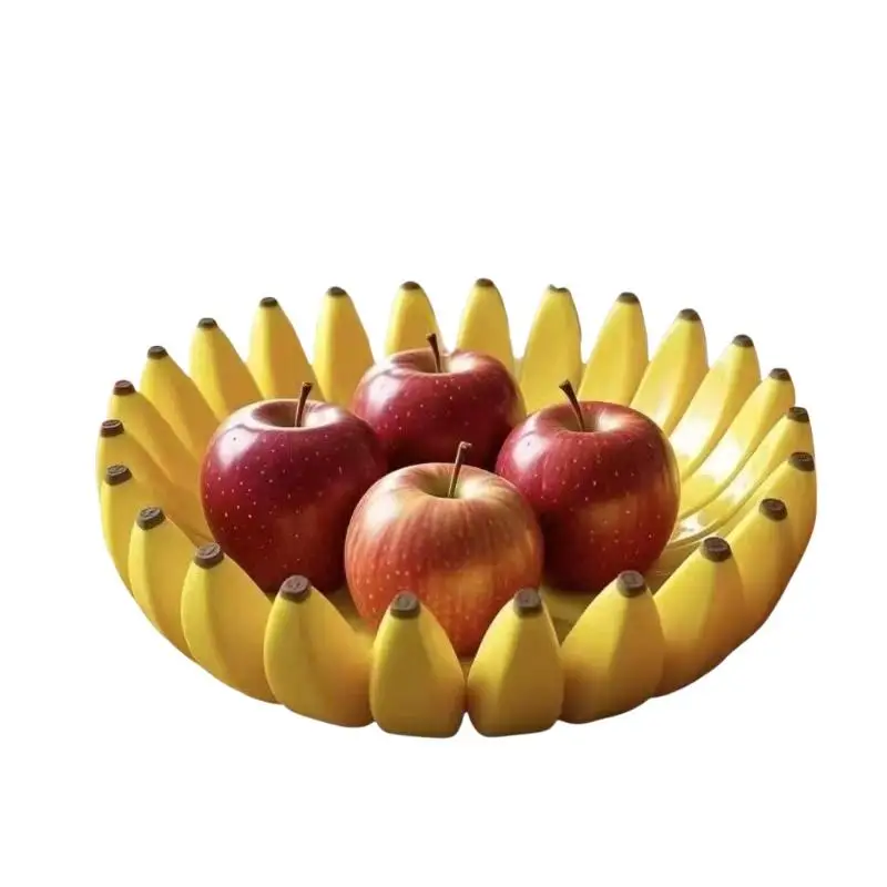 Kreatives Bananenförmiges Aufbewahrungstablett, 3D-Gedrucktes Obsttablett, Haushalts-Snack-Aufbewahrungstablett, Aufbewahrungsbehälter für den Wohnzimmer-Schreibtisch – Detail 6