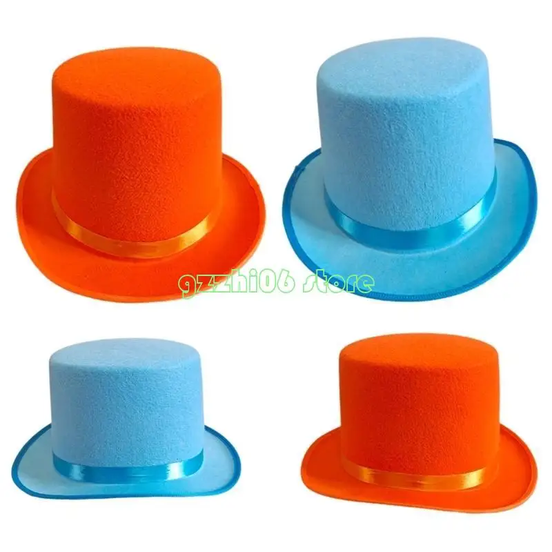 T5UF المراهقين/الكبار حفلة موسيقية رسمية ديربي قبعة طفل مضحك اللباس الهذيان قبعة الساحر قبعة #2
