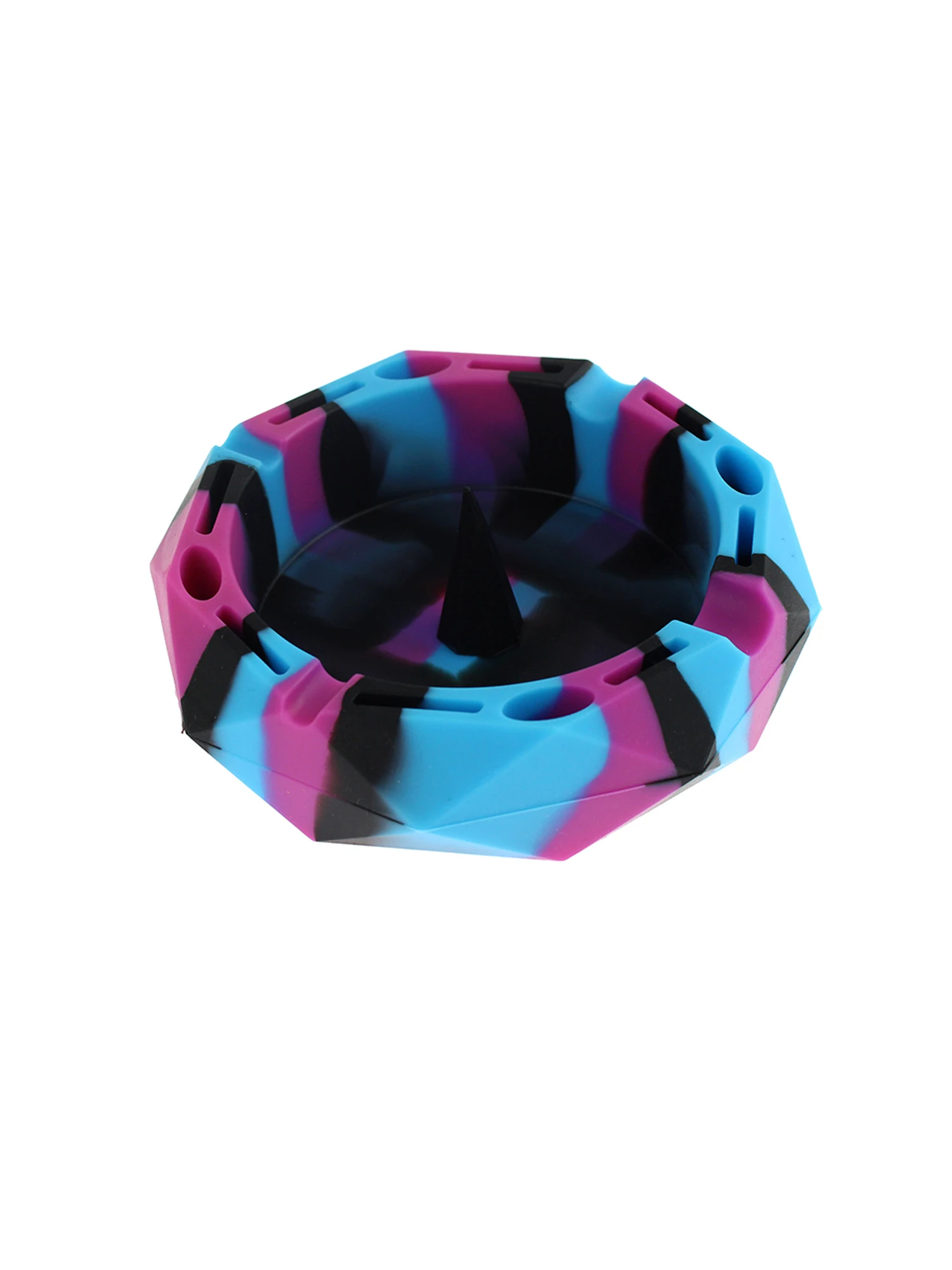 1 Silicone Geometric Ashtray  Unbreakable Multipurpose Portable Storage Tray - w/Glass Friendly Tapping Center