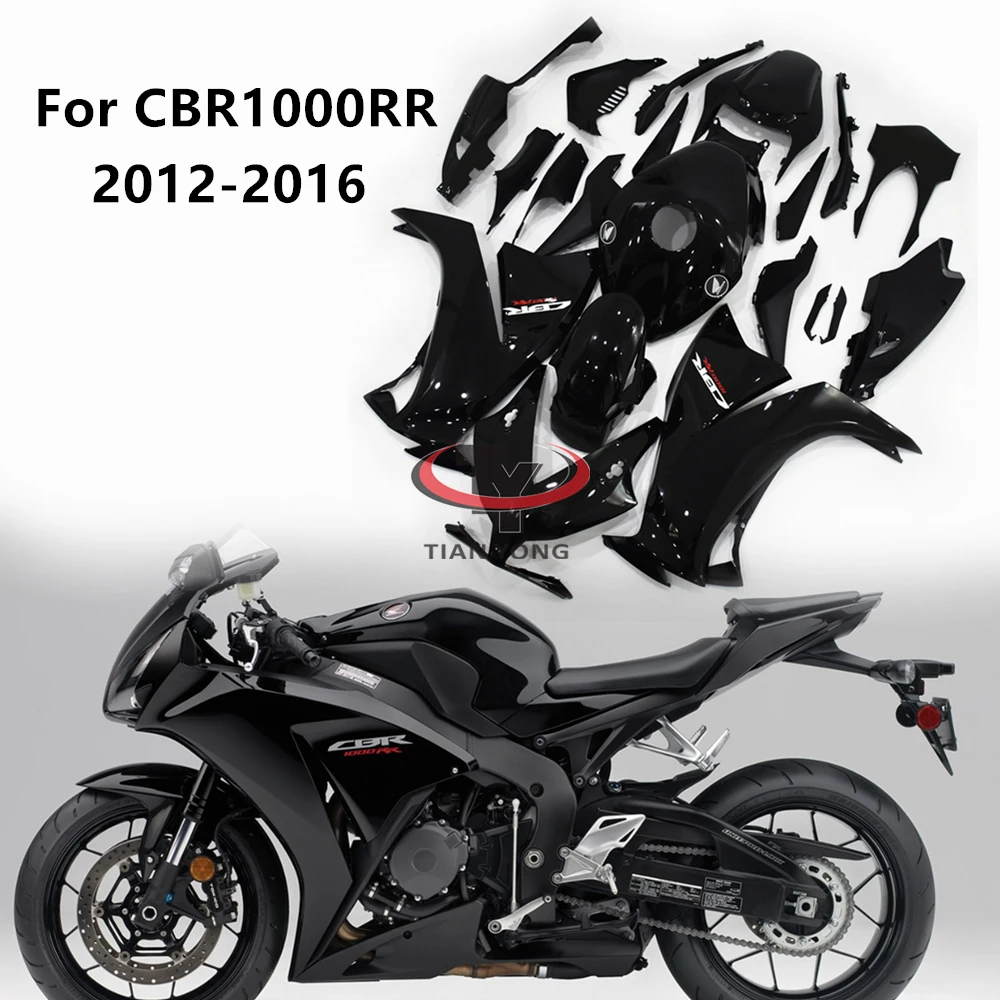 

Cowling яркий черный мотоцикл для CBR1000RR 2012-2013-2014-2015-2016 CBR1000 RR полный комплект обтекателей кузова