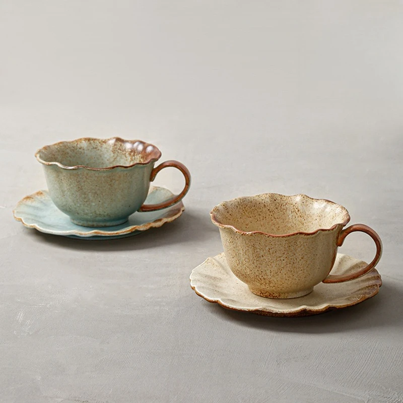 

270ML Ceramics Coffee Cup Set Mug Exclusive Afternoon Tea Office Work Cup Holder Cappuccino Latte Tea Set