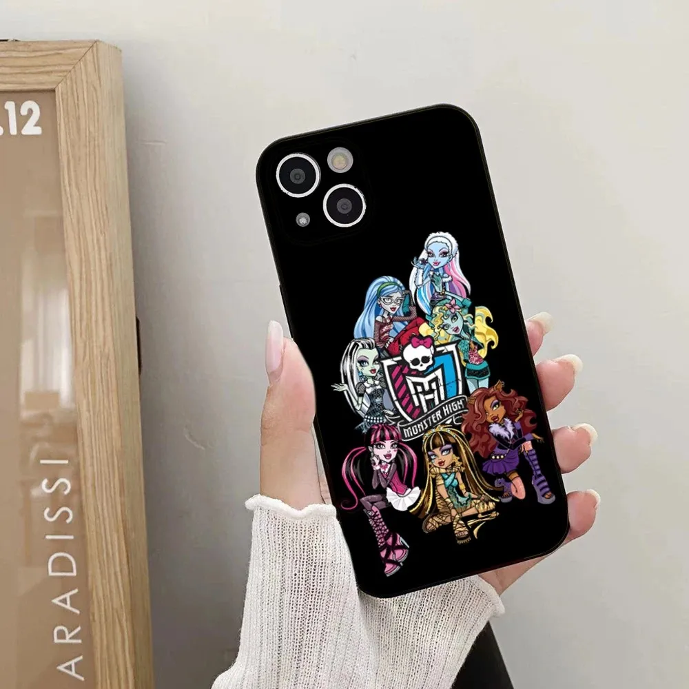 Cartoon M-Monster High Phone Case For iPhone 15,14,13,12,11 Plus,Pro,Max,XR,XS,X,7,8 Plus,SE,Mini Silicone Soft