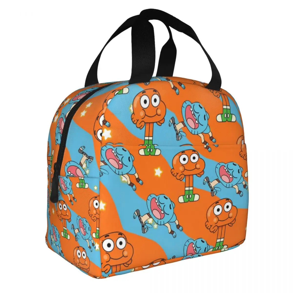 Gumballs Gum Ball Watterson Amazing Cartoon Insulated Lunch Bag Cooler Bag Lunch Container Portable Lunch Box Tote Food Handbags