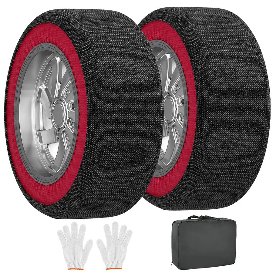 

Snow Socks Great Alternative to Tire Chains, Thickened Polyester Fiber for Maximum Traction amp Grip, Fits Car, SUV, Pickup and