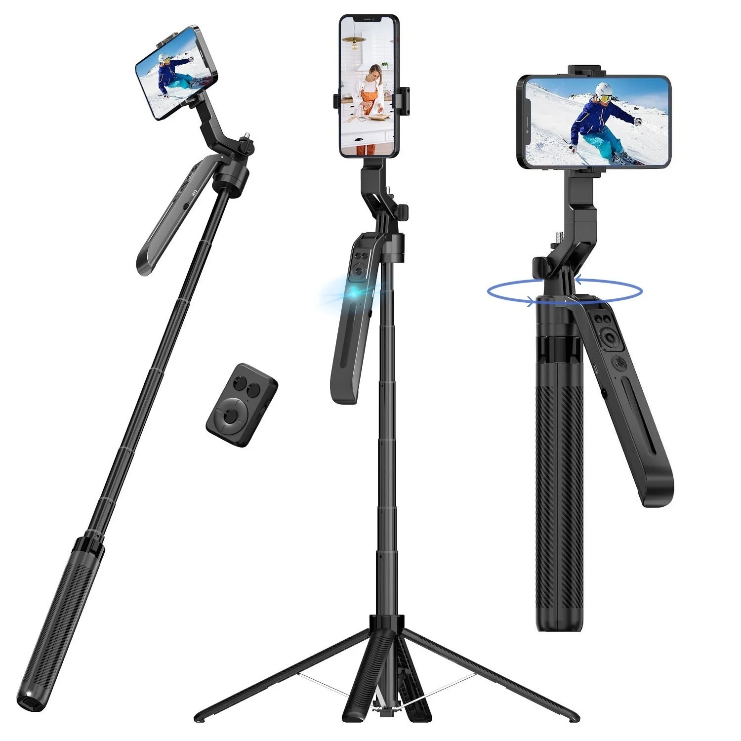 

360° Smart Auto Face Tracking Gimbal Stabilizer Selfie Stick Tripod with Gesture Control for Camera Mobile Smartphone