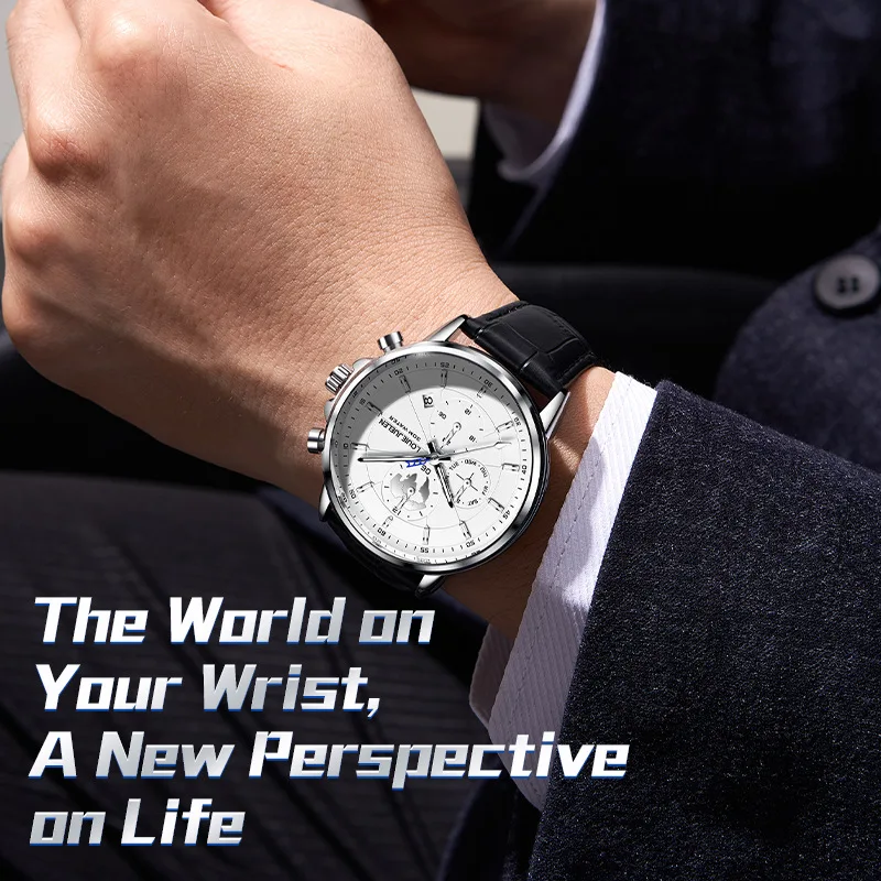 

Stainless Steel New Six-Hands Luminous Waterproof Self-Wind Automatic Mechanical Watch for Men