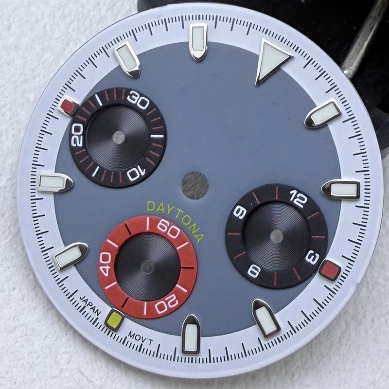 أفضل ساعة 29.5 مللي متر VK63 S شعار الطلب 3 عيون الأخضر مضيئة صالح VK63 حركة الطلب ساعة تعديل الملحقات