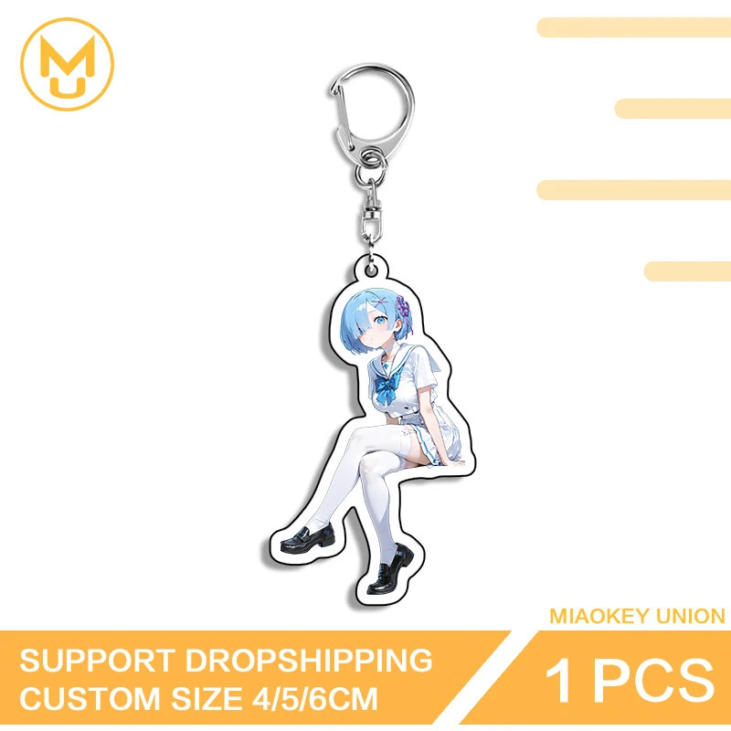 Allurig Kimono Rem Acrylic Shockproof Keyring Hot Selling Versatile Fashionable DIY Accessories Back To School Toys Hobbies