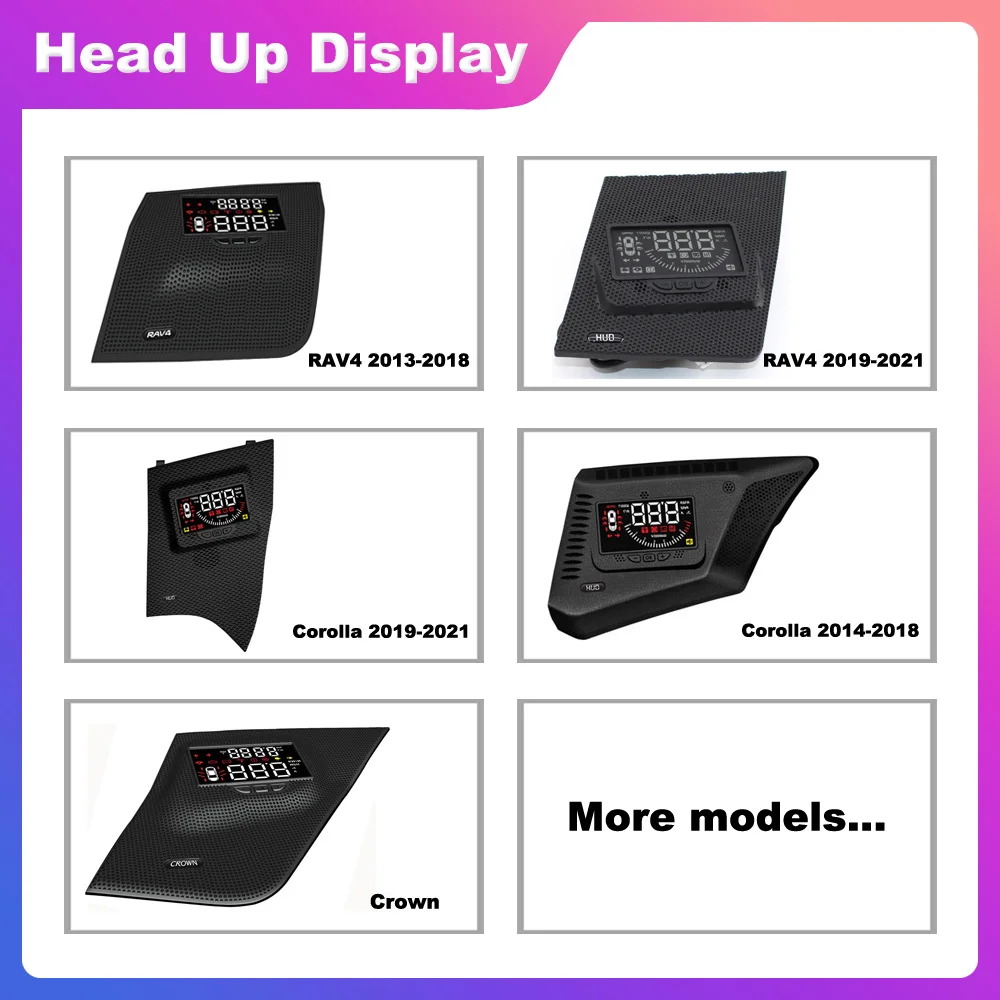 

Для Toyota RAV4/Corolla/Crown автомобильные электронные аксессуары проекционный дисплей HUD безопасный экран для вождения сигнализация