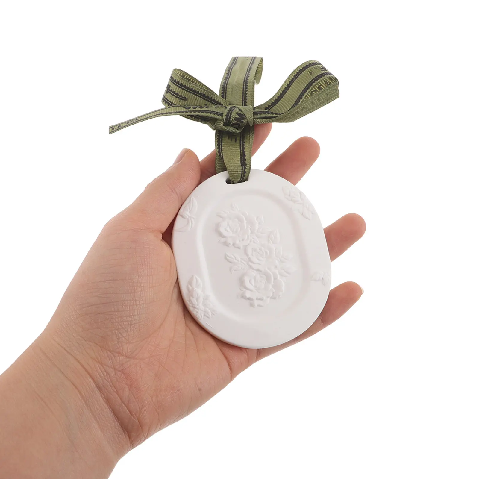 10Pcs Car Essential Oil Diffuser Plaster Clay Discs Hanging Ribbon Passive Aroma Diffuser Auto Wardrobe Air Freshener