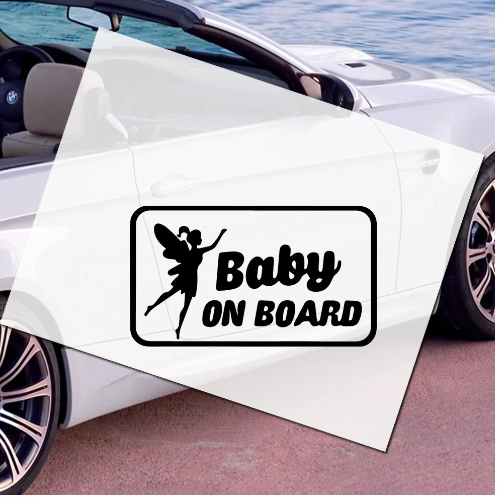 Stylish Baby On Board Car Sticker Collection Trendy Cartoon Vinyl Decals for Windows & Body Safety Meets Fashion Parents