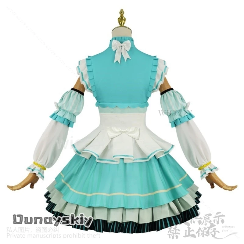 لعبة مشروع Sekai الملونة المرحلة تأثيري Mikuuu أنيمي زي جديد فستان أخضر لوليتا الباروكات لجميع القديسين عيد الميلاد مخصص