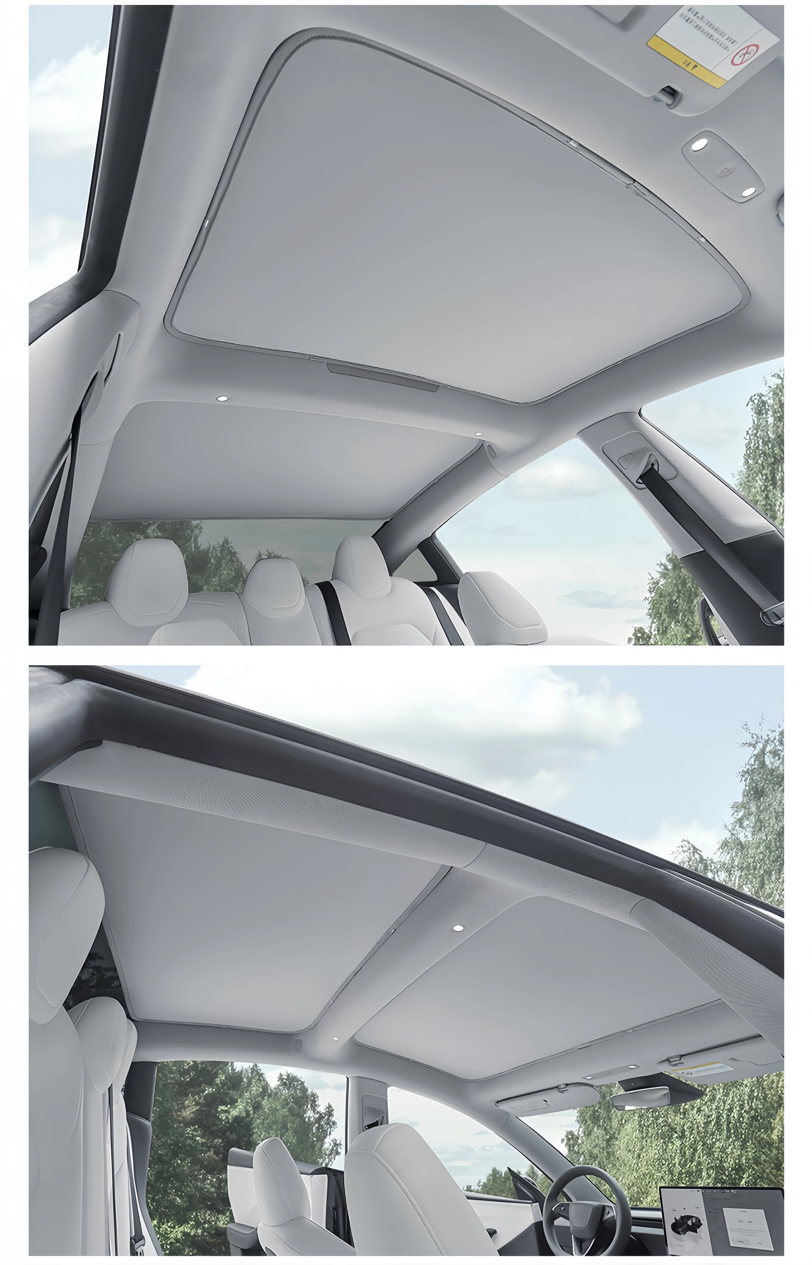 Für Model Y Yuniper /Model YL 2026+ Vorhang Auto-Dachisolierung Eiskristall UV-Schutz Wärmebarriere Deckenschutz – Detail 33
