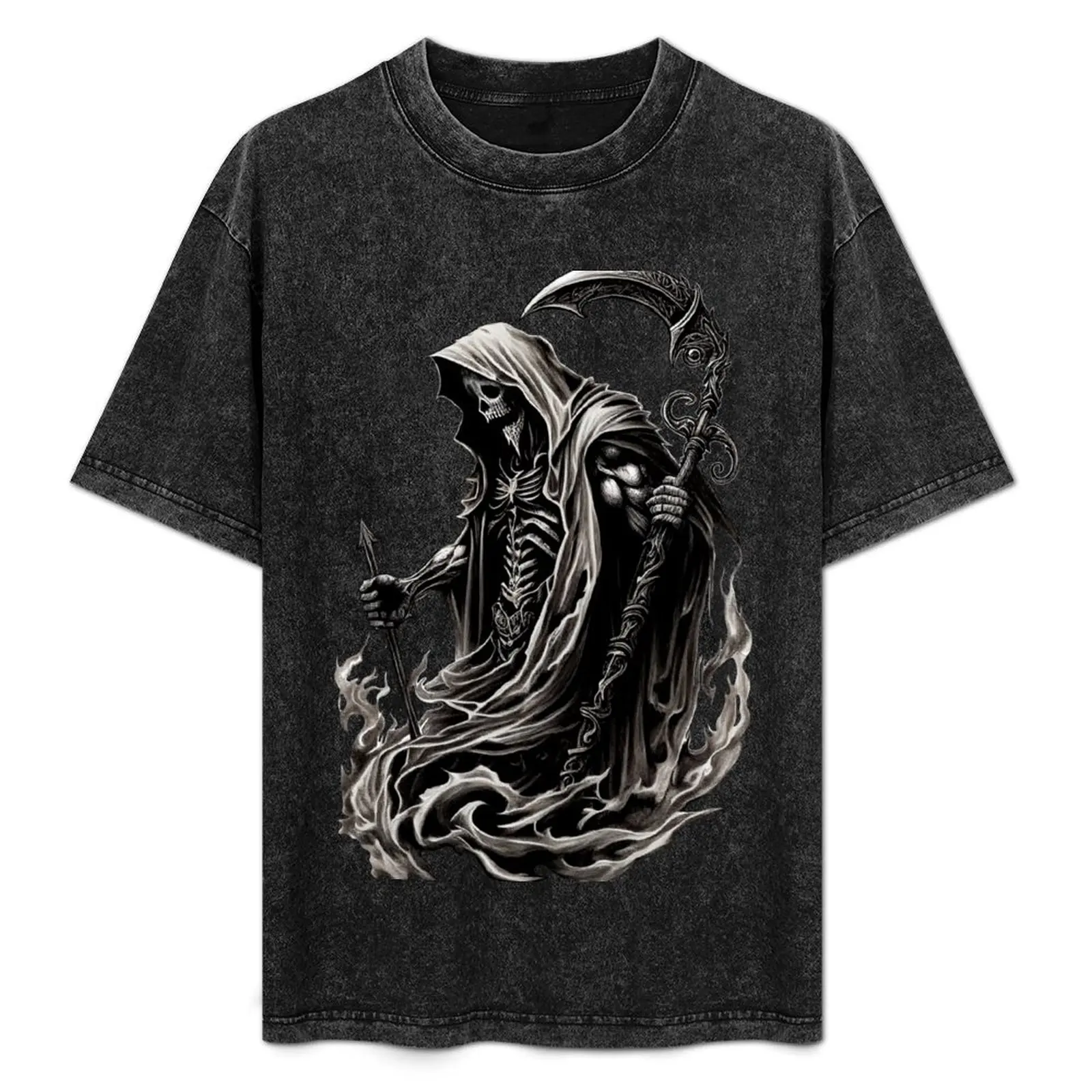 

Grim reaper in flames T-Shirt graphics aesthetic clothes vintage t shirt men