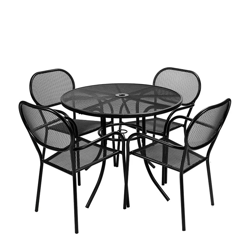 Garden courtyard four chairs one table set customization