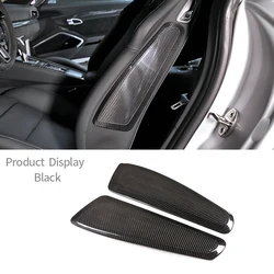 Real Carbon Fiber Interior Accessories Seat Side Trim Panel Seat Handle Protective Cover Sticker For Porsche 718/911 2013-2023