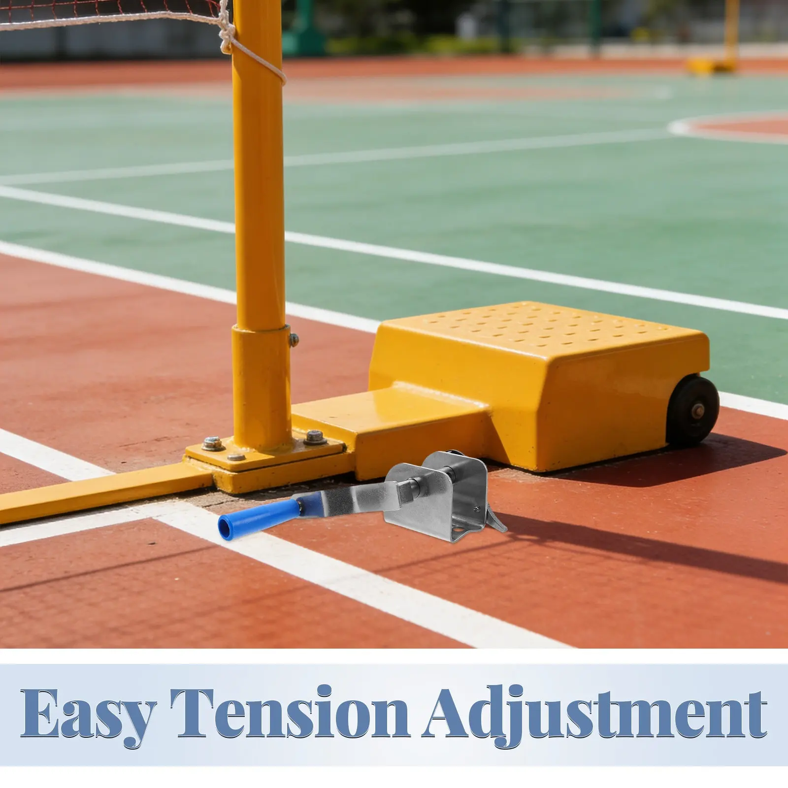2Pcs High Strength Badminton Net Puller Hand Operated Rope Tensioner for Sports Pole Installation Outdoor Volleyball Court