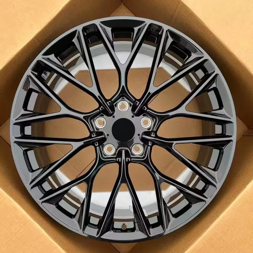 High Quality Light Weight alloy wheel Gloss Shiny Black Machine Forged passenger car wheels Rim 22 inch rims For Byd BMW