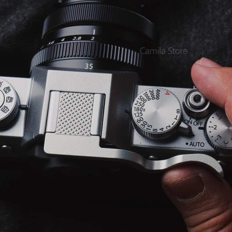 Poignée de pouce en métal pour appareil photo Fuji Fujifilm X-T30 III XT30 III, avec protection en cuir Poignée de pouce en métal pour appareil photo Fuji Fujifilm X-T30 III XT30 III, avec protection en cuir