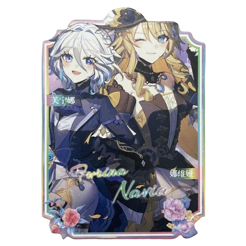 Anime Goddess Story Folding Games Collectible Card Keqing Yor Forger Nilou Kafka Firefly Jean Barbara Toys for boy Birthday Gift