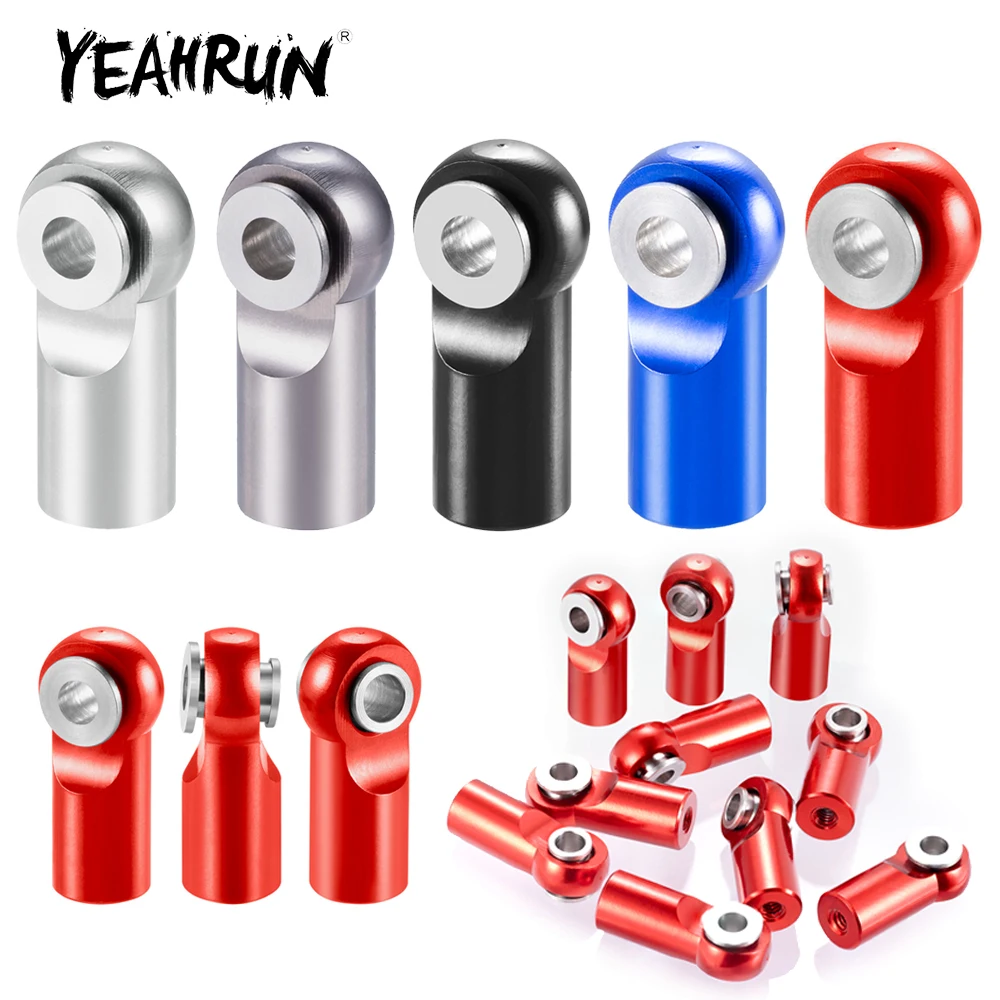 YEAHRUN 10Pcs Metal M2/M2.5 Linkage Tie Rod End Ball Head Universal Joint Adapter for RC Car  Boat Airplane Helicopter Models