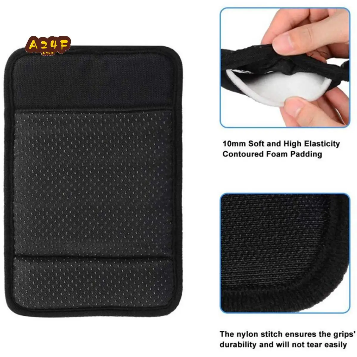 

A24F-2Pcs Wheelchair Armrest Pads, Velvet Wheelchair Armrest Covers, Non Slip Arm Rest Cover Cushion Pad For Wheelchairs