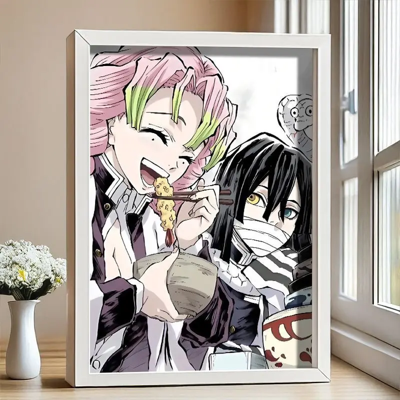 Kimetsu No Yaiba Photo Frame Peripheral Kanroji Mitsuri Desktop Ornaments Cute Accessories Decoration Ornaments High End Gifts