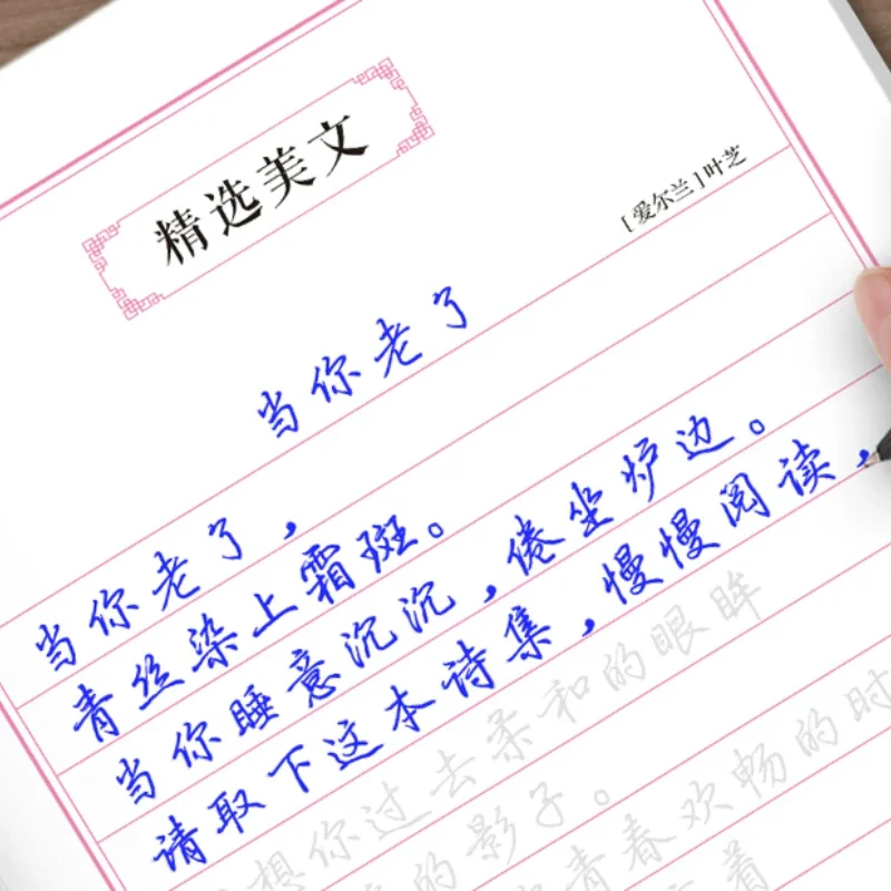 Hard Pen Practice Copybook Running Regular Script Fountain Pen Calligraphy Copy Book Basic Introductory Tutorial Books Students